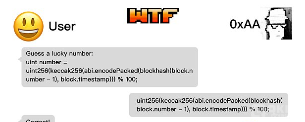 WTF Solidity 合约安全: S07. 坏随机数