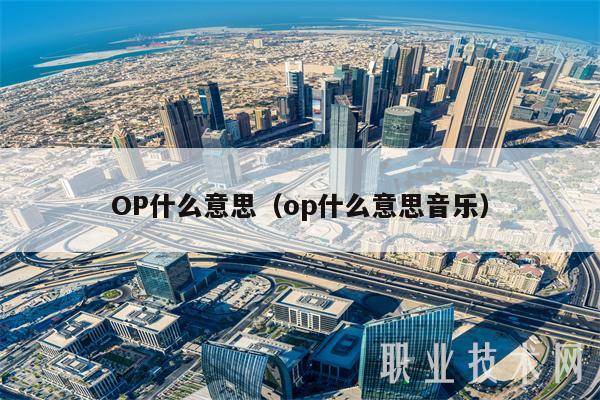 OP什么意思（op什么意思音乐-第1张图片-交易所