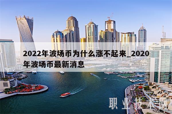 2022年波场币为什么涨不起来_2020年波场币最新消息-第1张图片-交易所