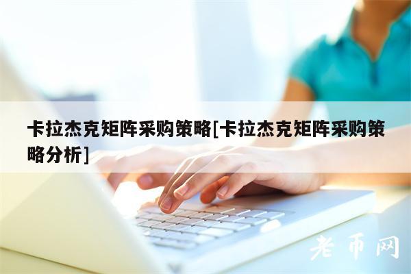 卡拉杰克矩阵采购策略[卡拉杰克矩阵采购策略分析]-第1张图片-交易所