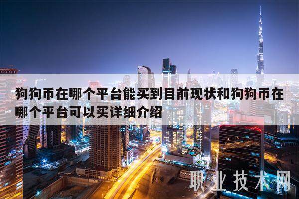 狗狗币在哪个平台能买到目前现状和狗狗币在哪个平台可以买详细介绍-第1张图片-交易所